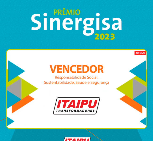 Itaipu Transformadores conquista Prêmio Sinergisa 2023